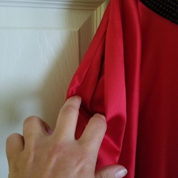 Basix Black Label Red and Black Gown size 10 - Picture 4 of 4